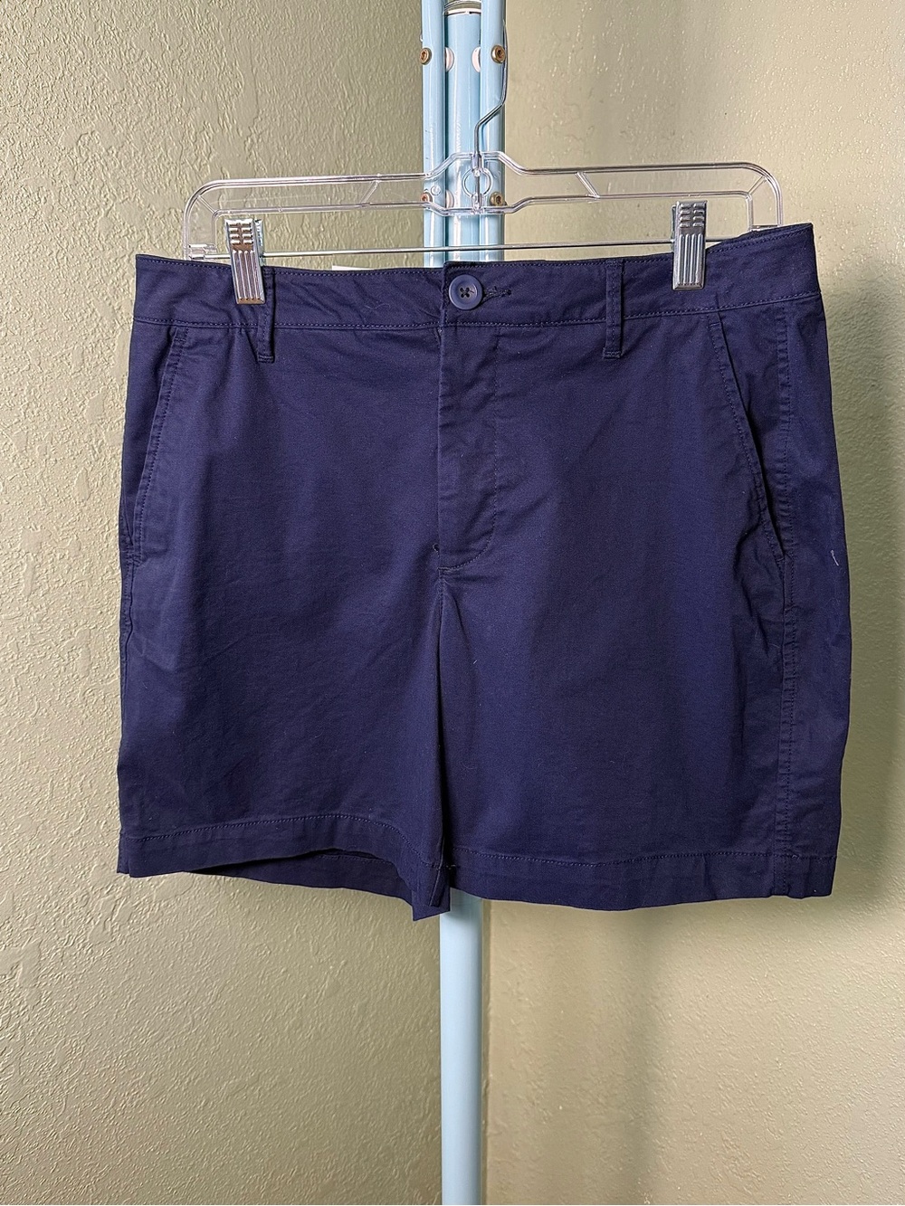 croft & barrow Navy Flat-Front Men's Shorts